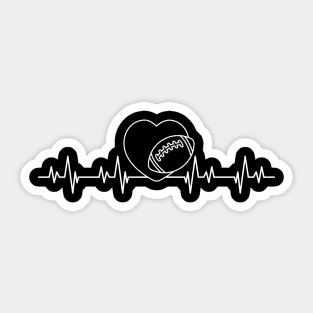 Rugby Heartbeat Sticker